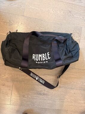 Rumble Boxing Black Duffel Bag with Shoulder Strap